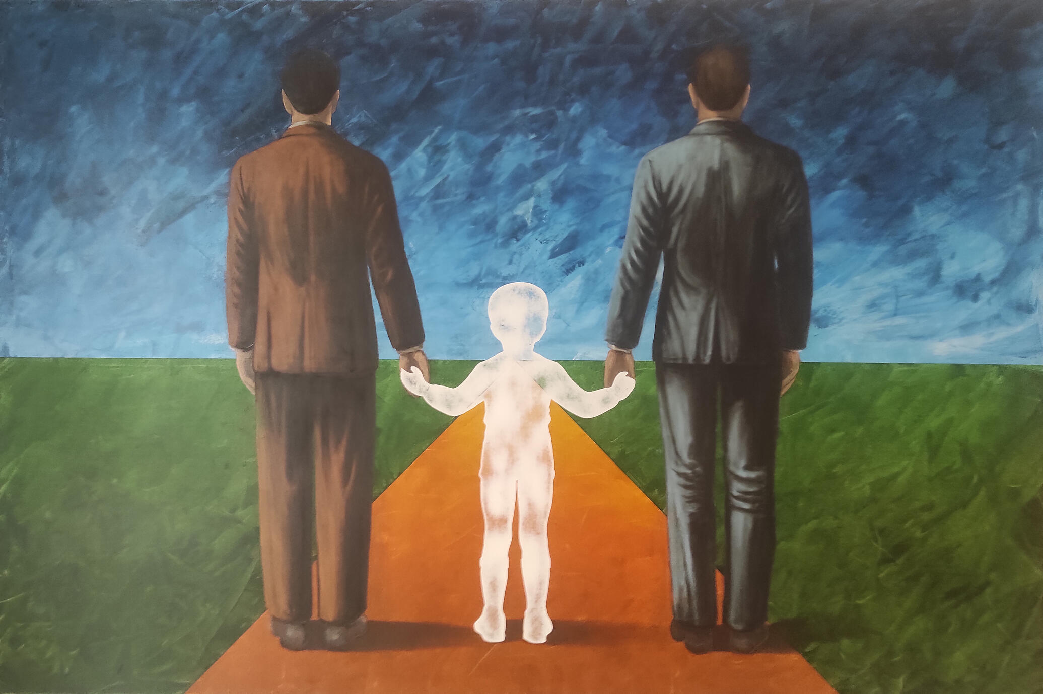 Assenti III, 2024 Charcoal and acrylic on canvas 120 × 80 cm Private collection
